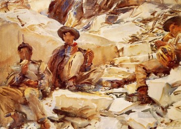 John Singer Sargent Painting - Carrara Workmen John Singer Sargent